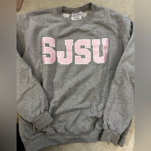 Gray & Pink SJSU Crewneck